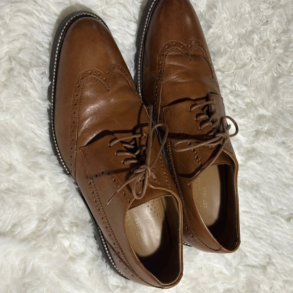 Cole Haan Williams‎ Wingtip Oxford Mens 10.5 Brown Leather Brogue Dress C20322